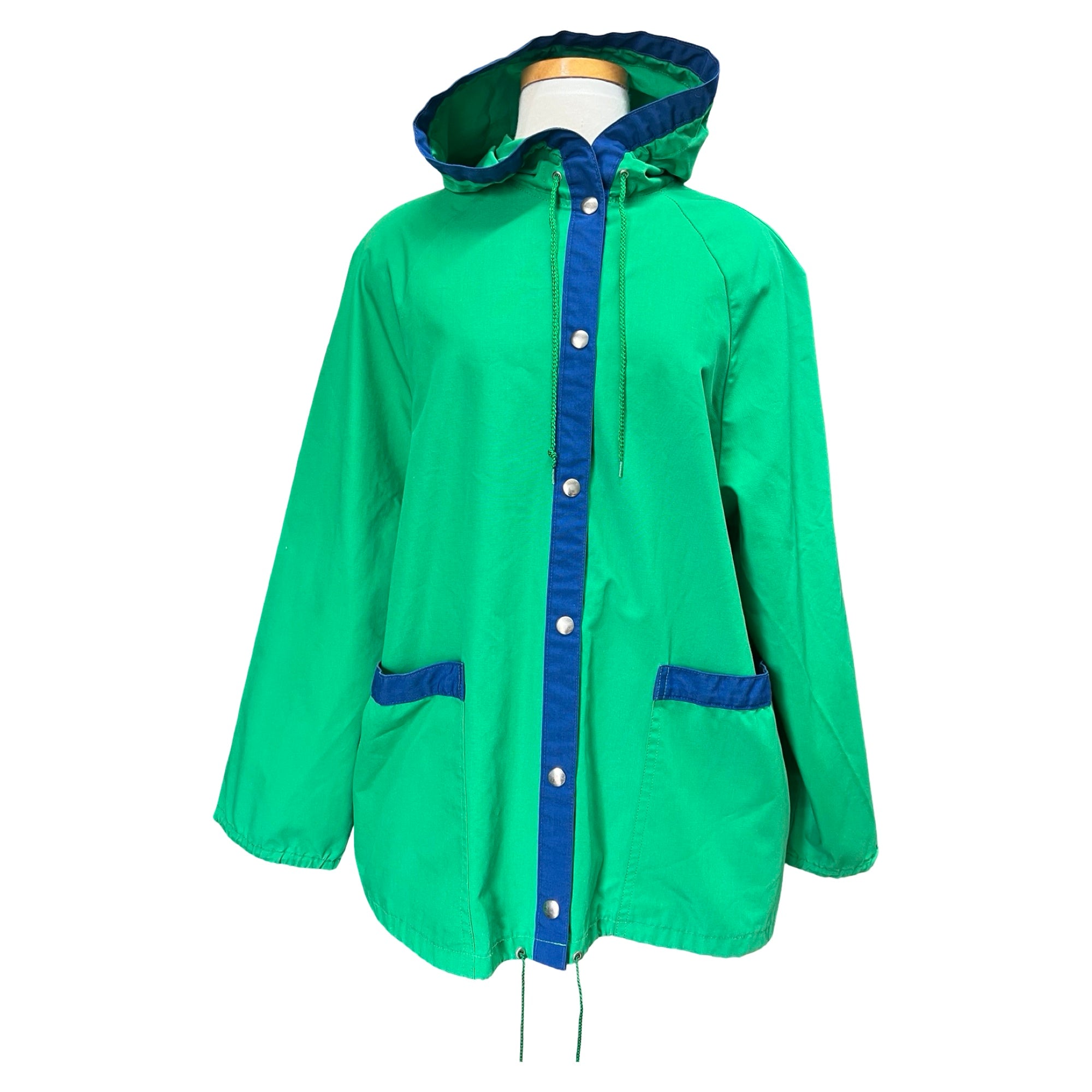 Vintage 80's Preppy Weather Tamer Hooded Windbreaker XL