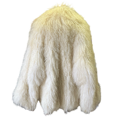 Vintage 80's Mongolian Lamb Shearling Oversized Coat Ilana P/S
