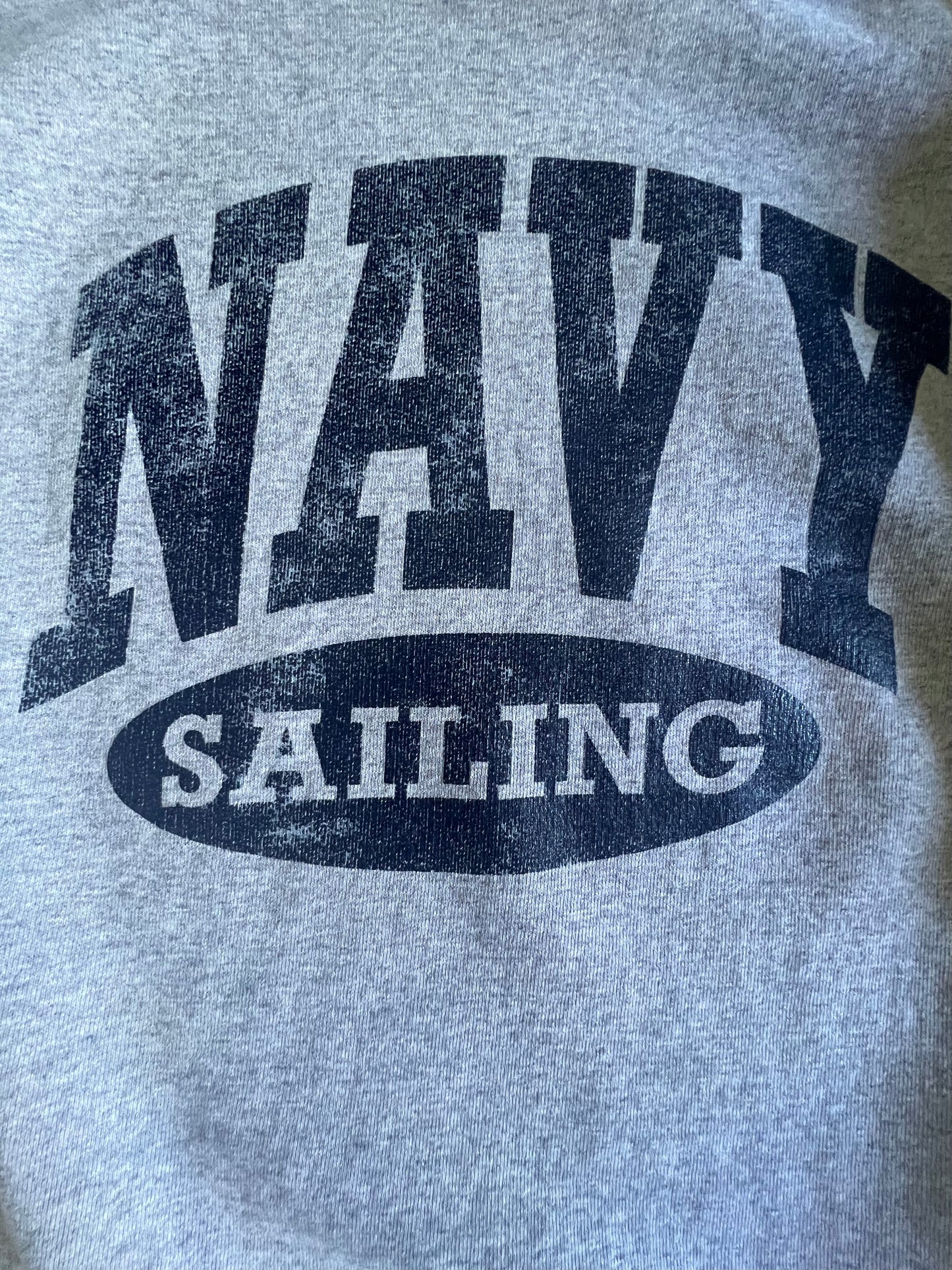 Vintage Navy Sailing Oversized Sweatshirt 2XL