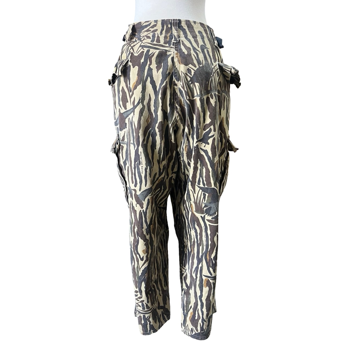 Vintage Rare 80’s Rattlers Brand Ducks Unlimited Distressed Cargo Pants XL
