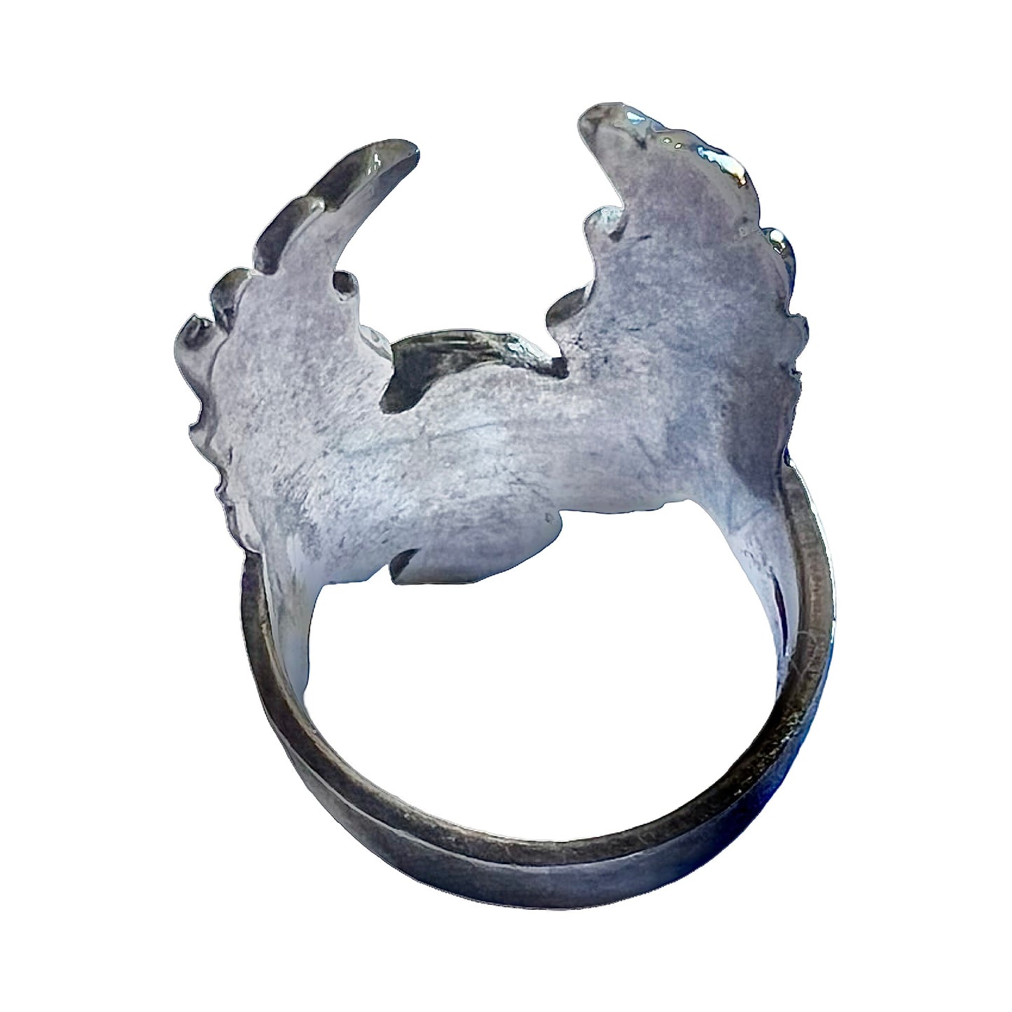 Vintage Sterling Silver Eagle Biker Ring Size 7 1/4