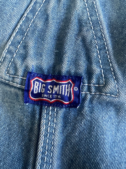 Vintage Faded Distressed Worn To Perfection Big Smith Overalls w/ Patch