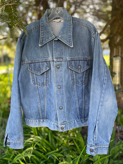 Vintage 70’s JC Penney Denim Snap Front Workwear Jacket