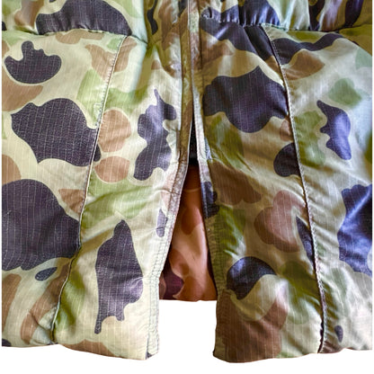 Rare Vintage 1970’s Ripstop Nylon Reversible Camo Down Jacket XL
