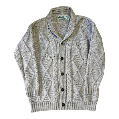 Oversized Cable Knit Fisherman Cardigan Sweater XXL