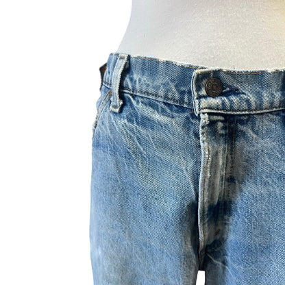 Vintage Distressed Levi’s Orange Tab 517 Flares Made in USA El Paso, TX 36 x 30