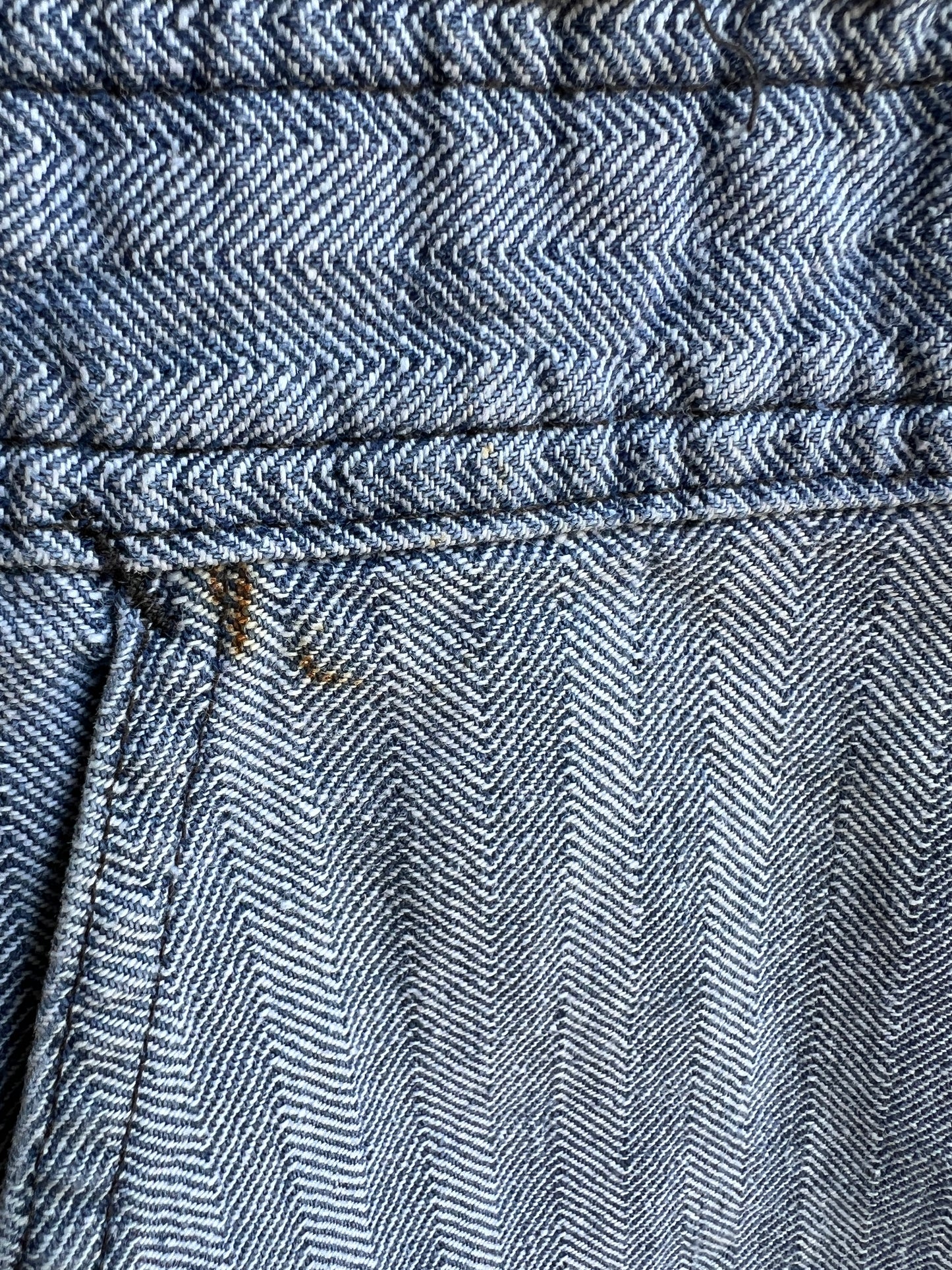 Vintage Late 70’s Early 80’s Wrangler Herringbone Twill Denim Oversized Jumpsuit