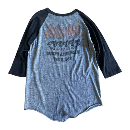 Vintage Original 1982 AC/DC Single Stitch Raglan Tour Tee S