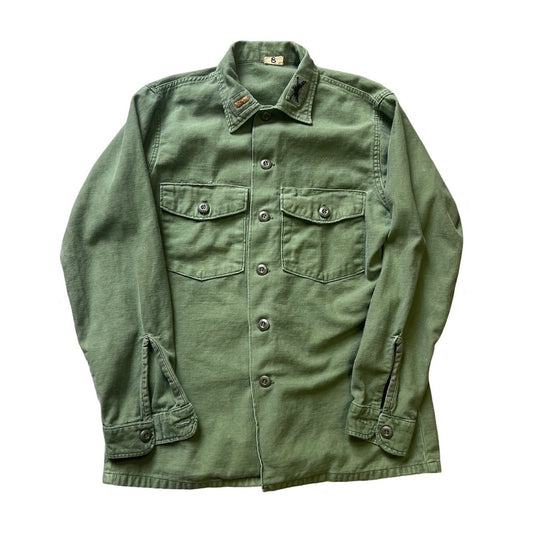 Vintage Army Jacket w/Patches and Original Beauchamping Art Sample “I Love My Family” Tribe Transfer