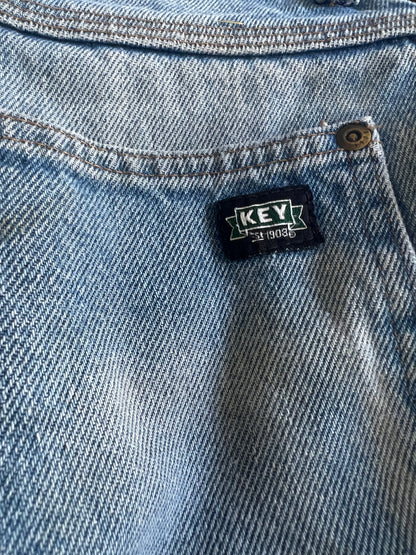 Vintage Distressed Key Double Knee Jeans 38x29