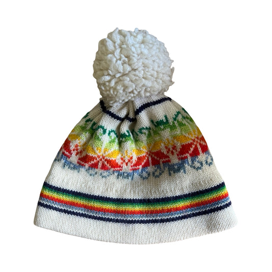 Vintage 1970’s Rainbow Wool Ski Hat O/S