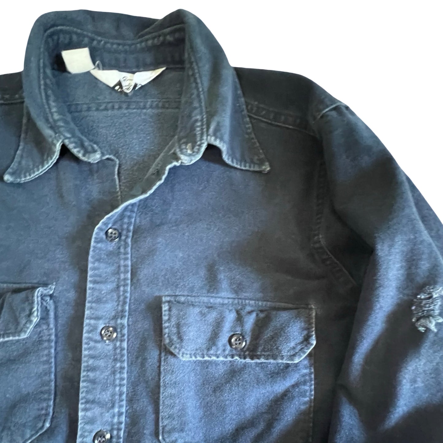Vintage 70’s/80’s Distressed Woolrich Chamois Shirt L