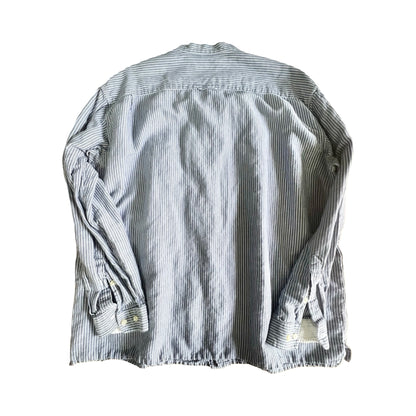 Vintage Orvis Mandarin Collar Striped Oxford XL