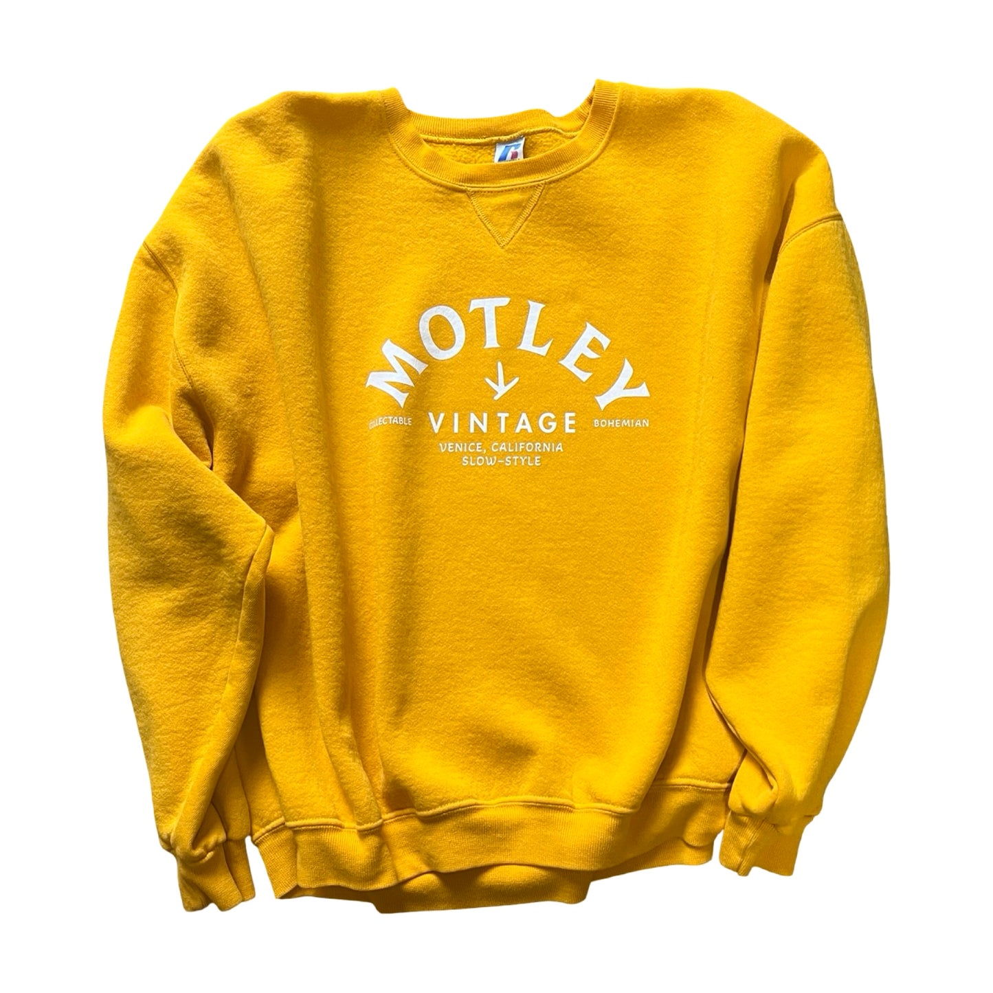 Vintage Yellow Sweatshirt w/ MV Logo #22
