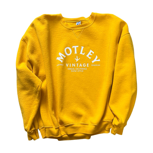 Vintage Yellow Sweatshirt w/ MV Logo #22