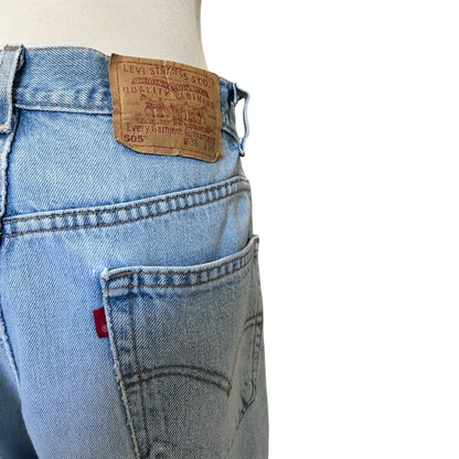 True Vintage Faded Blank Tag Levi’s 505 Made In Texas USA 34X26