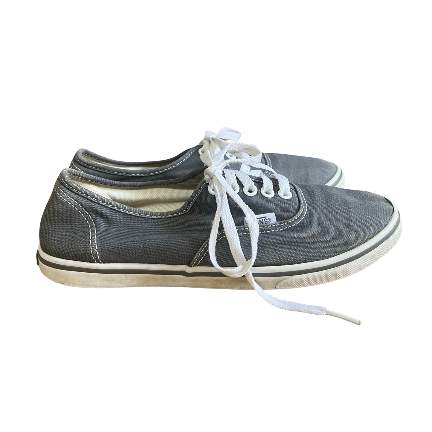 Vintage Distressed Classic Low Profile Vans Faded Gray Mens 7 Womens 8.5