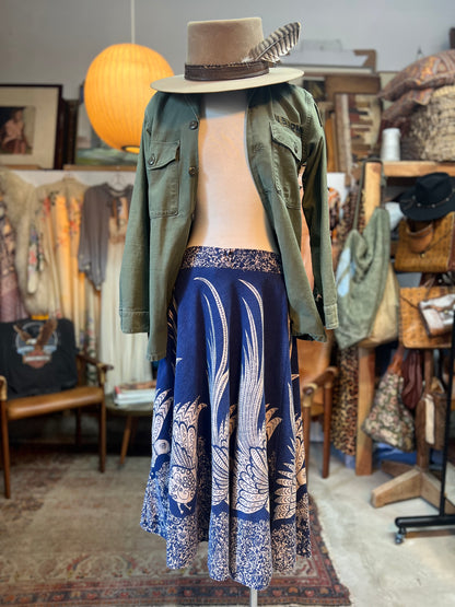 Vintage 70’s Bird Of Paradise Skirt L/XL