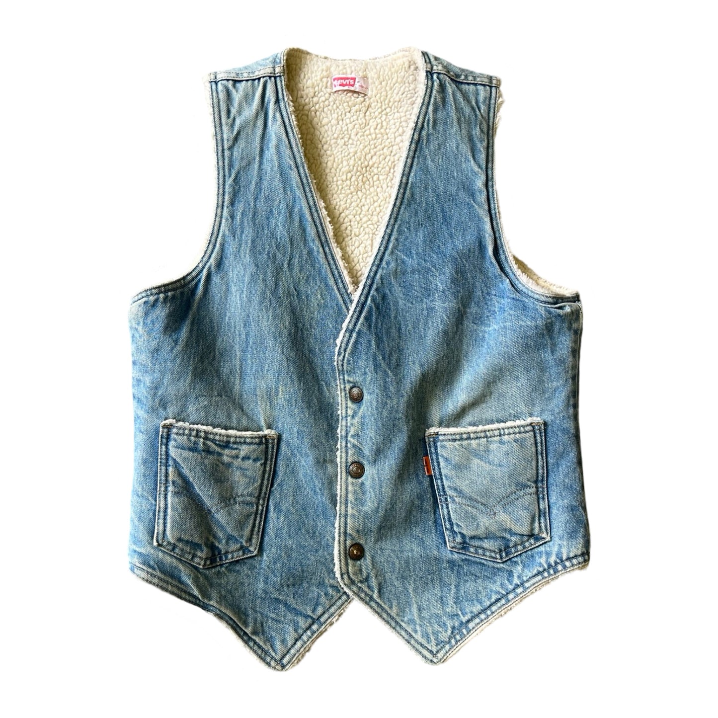 Vintage Levi’s Orange Tab Sherpa Lined Denim Vest