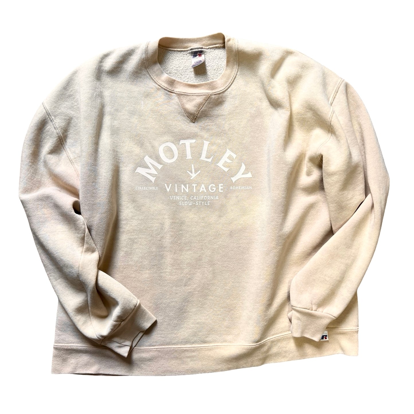 Vintage Rare Color Distressed Oversized Russell Sweatshirt w/ MV Logo XXL #18