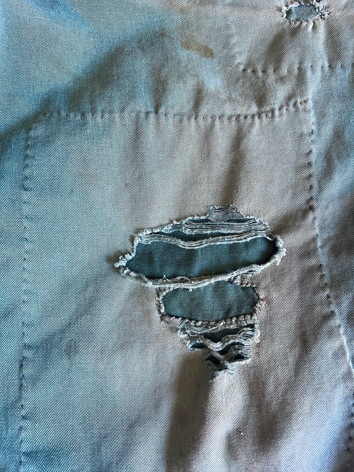 Vintage 1950’s Big Mac Sanforized Heavily Distressed w/ Original Repairs Work Pants