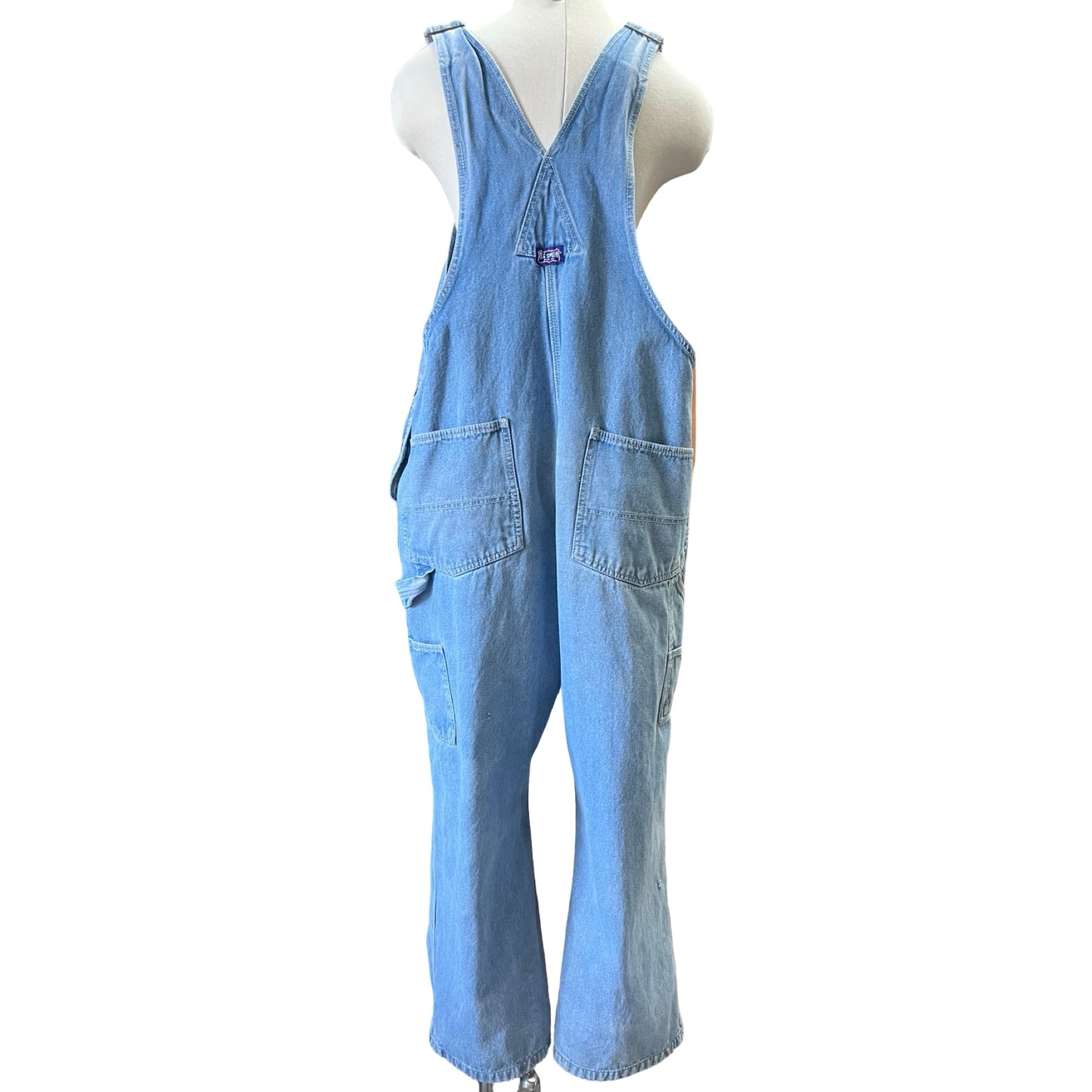 Vintage Faded Distressed Worn To Perfection Big Smith Overalls w/ Patch