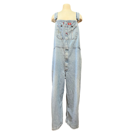 Vintage Oversized Worn To Perfection Dickies Distressed Denim Overalls