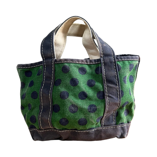 RARE Vintage 80’s LL Bean Polka Dot Mini Boat & Tote