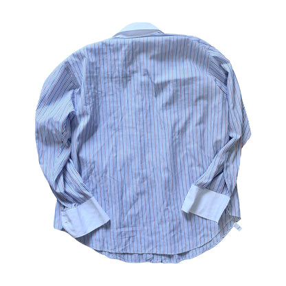 Vintage 1980’s Aquascutum of London Striped Oxford w/ French Collar & Cuffs XL