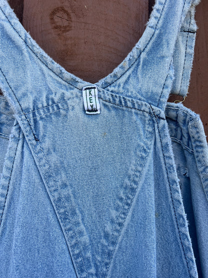 Vintage Distressed & Faded Oversized Key Imperial Overalls