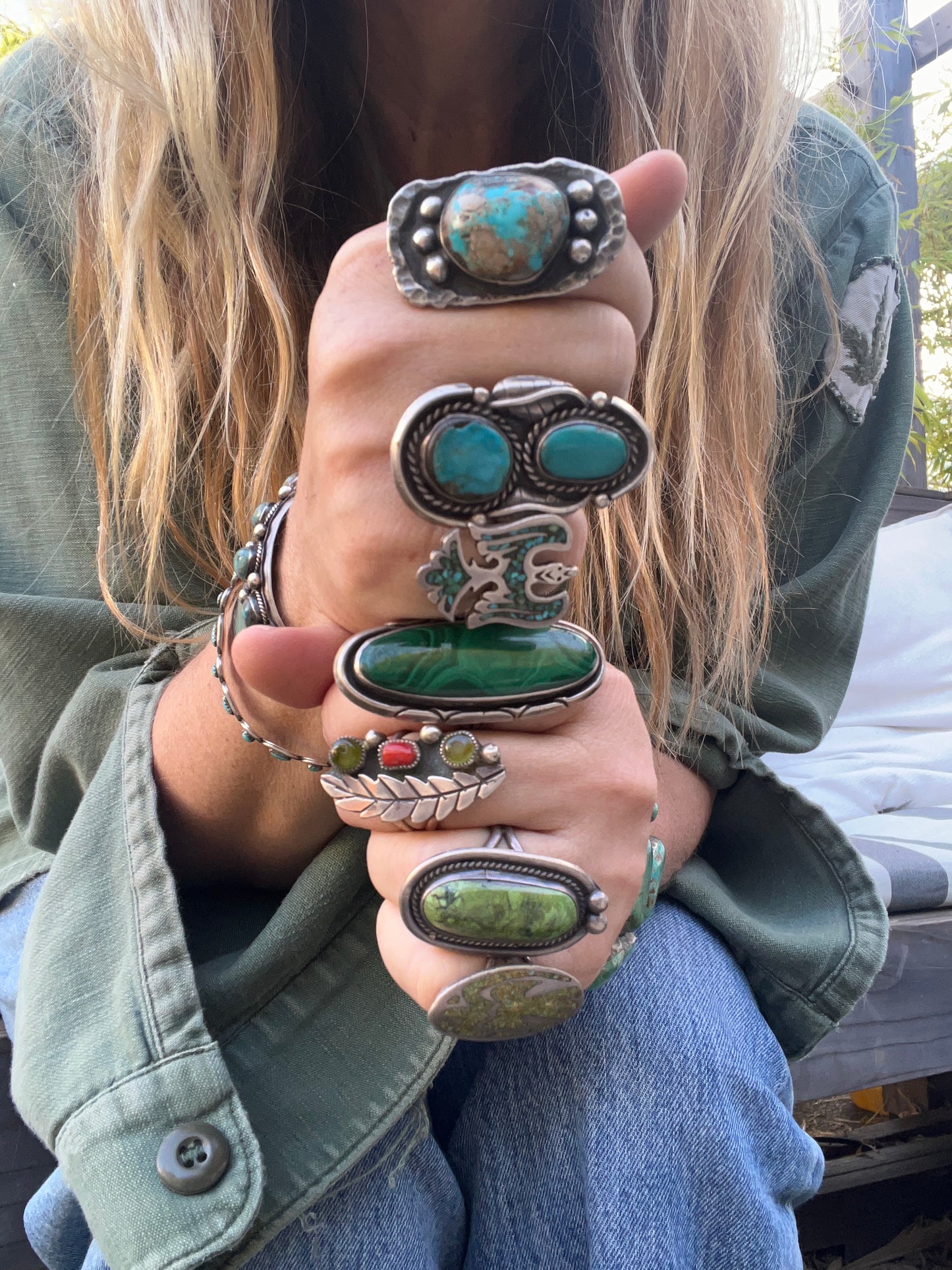 Vintage Sterling Silver Totem Wrap Ring