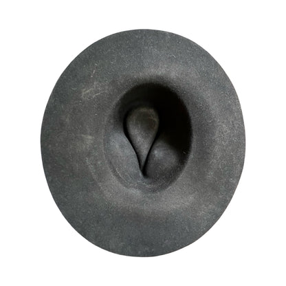 Vintage Bespoke Hat Crescent Moon Leather Band Weathered Worn Western