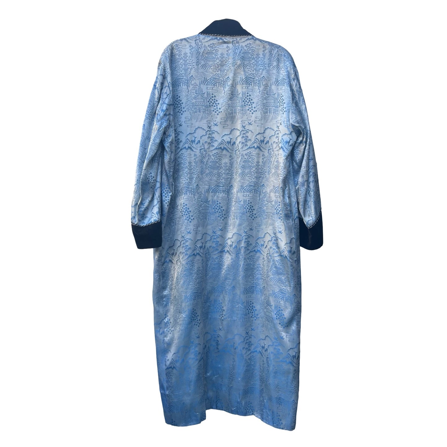 Vintage 1950’s Silk & Velvet JacquardSmoking Jacket Robe M