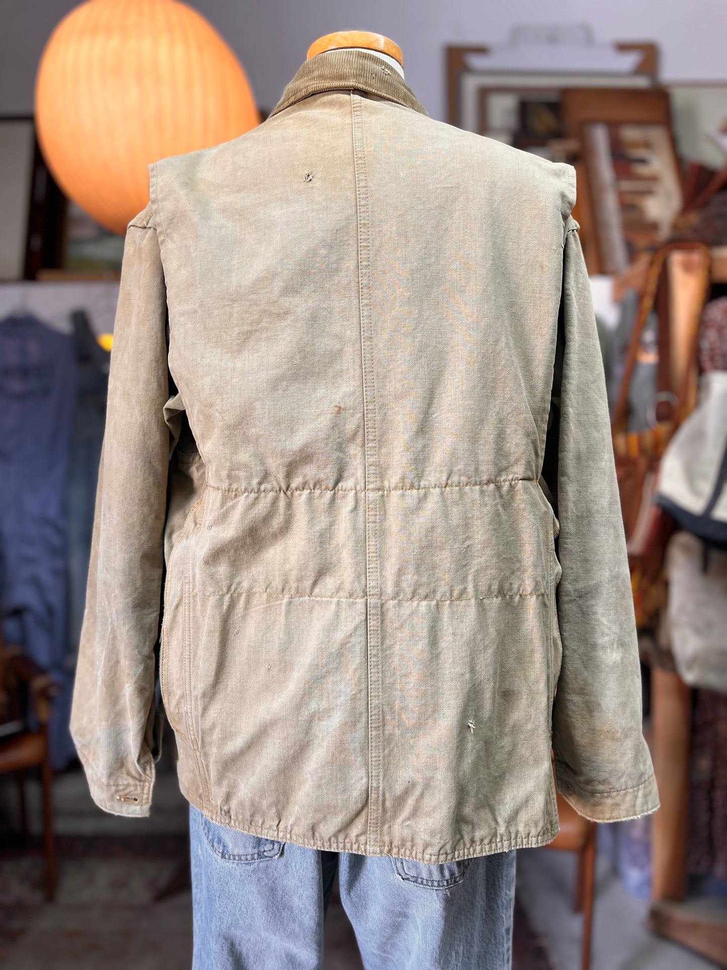 Vintage 1950’s Duxbak Hunting Jacket Heavily Distressed XL