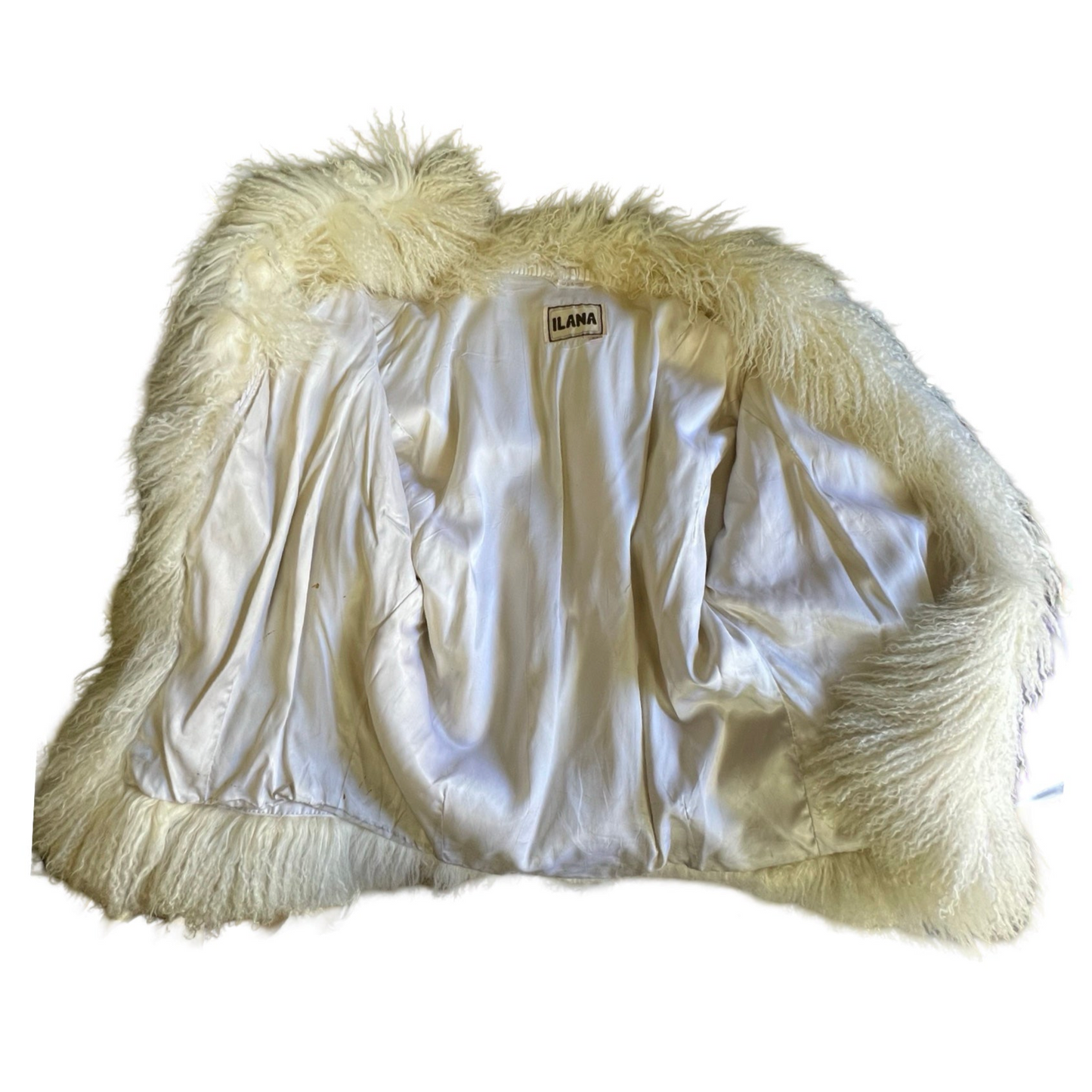 Vintage 80's Mongolian Lamb Shearling Oversized Coat Ilana P/S
