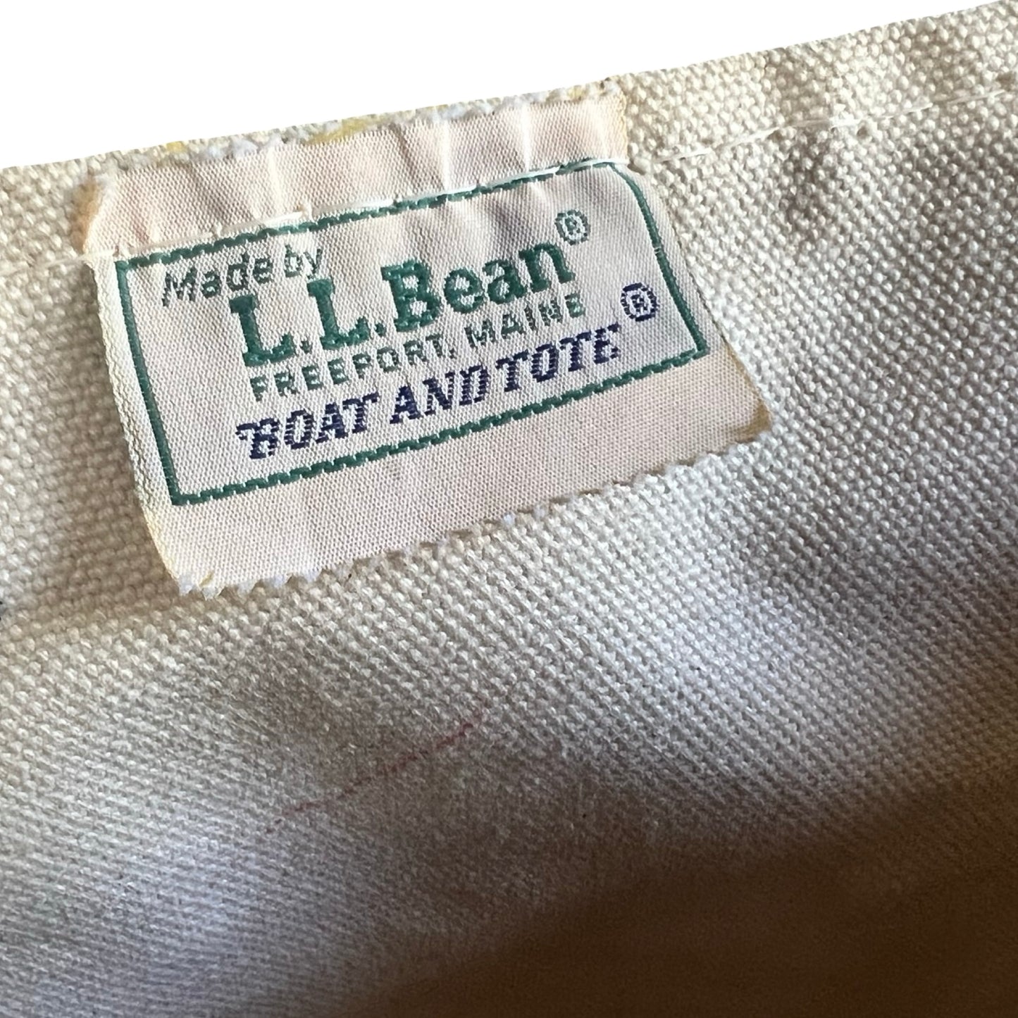 Rare Vintage 70’s/80’s Sawtooth Label Heavily Distressed LL Bean Faded Navy Boat & Tote Bag