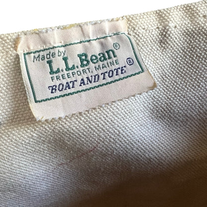 Rare Vintage 70’s/80’s Sawtooth Label Heavily Distressed LL Bean Faded Navy Boat & Tote Bag