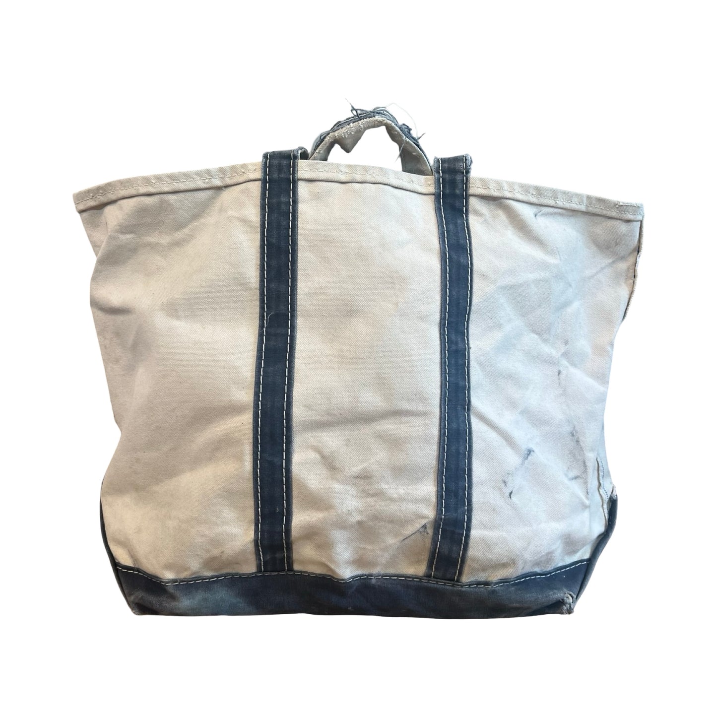 Vintage 80’s Worn To Perfection Lands End Distressed Canvas Boat & Tote XL