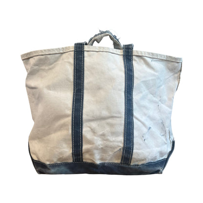 Vintage 80’s Worn To Perfection Lands End Distressed Canvas Boat & Tote XL