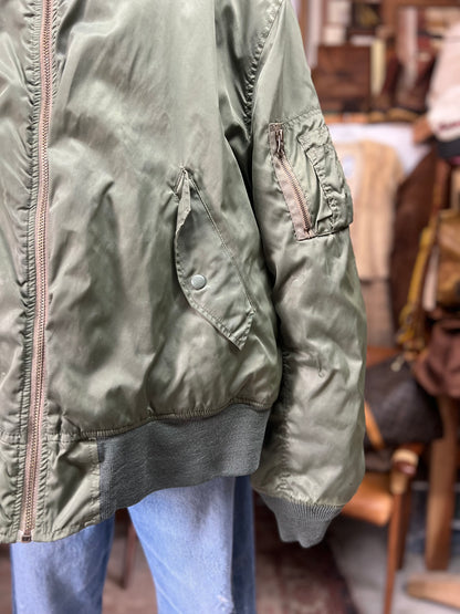 Vintage 80’s MA-1 Oversized Reversible Bomber Jacket 2XL