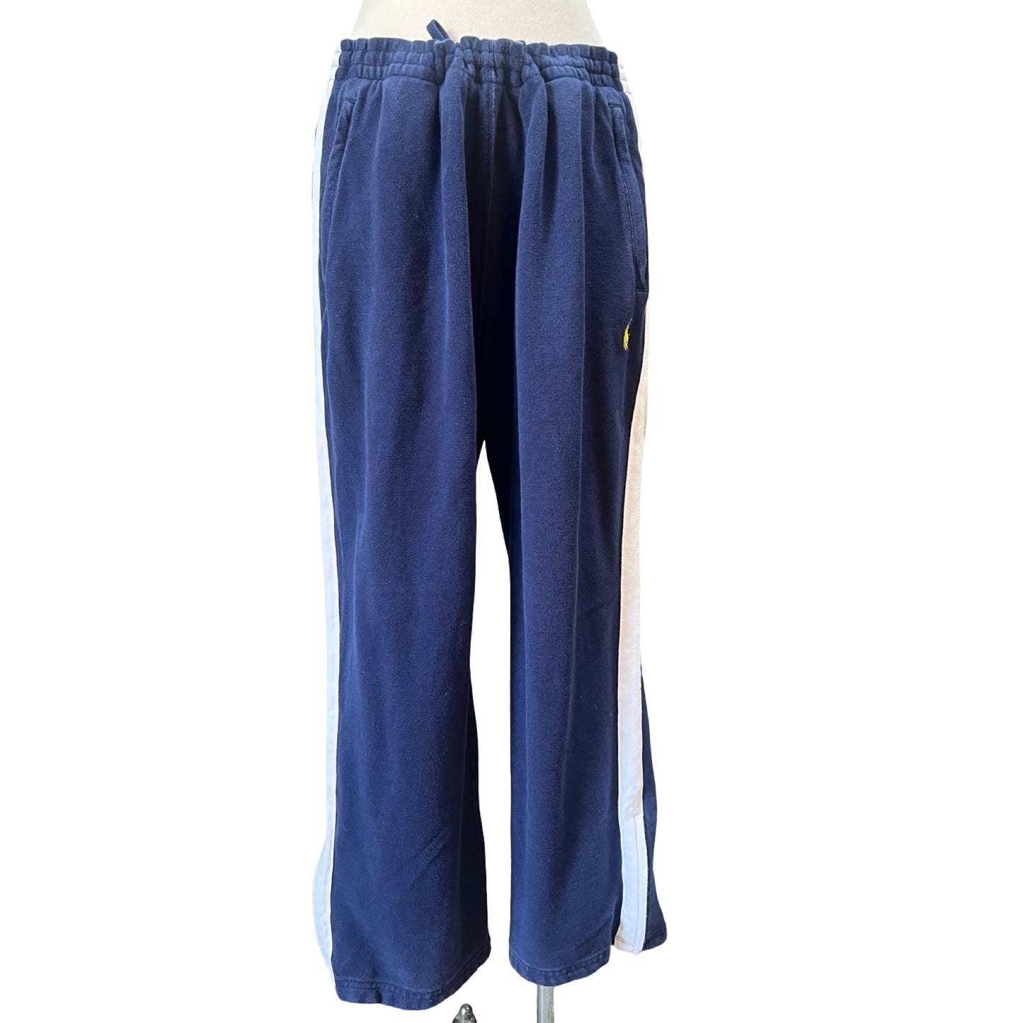 Vintage 90’s Polo Ralph Lauren Pique Knit Side Zip Track Pants XL