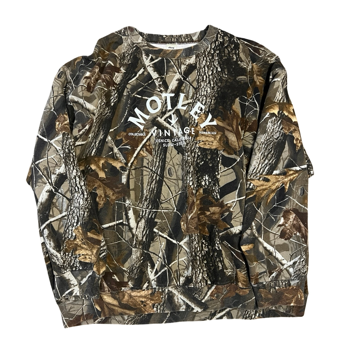 Vintage Oversized Distressed Camo Sweatshirt w/ MV Logo XXXL #6