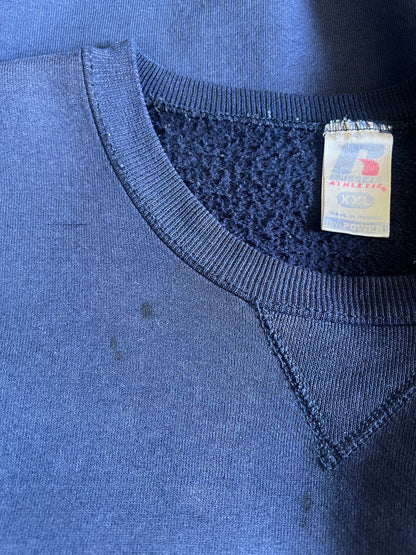 Vintage 90’s Russell Distressed Oversized Sweatshirt w/ MV Logo XXL #23