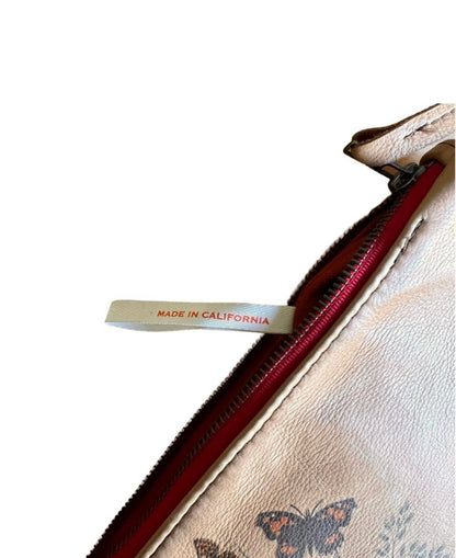 Totem Salvaged One Of A Kind Leather Butterfly Clutch Made In California