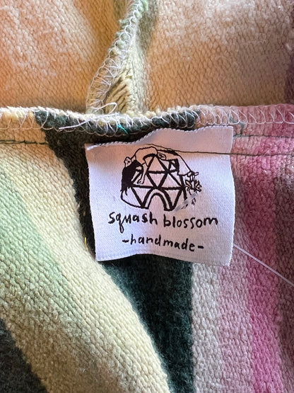 One-of-a-kind Handmade Vintage Serape Belted Hooded Surf Robe