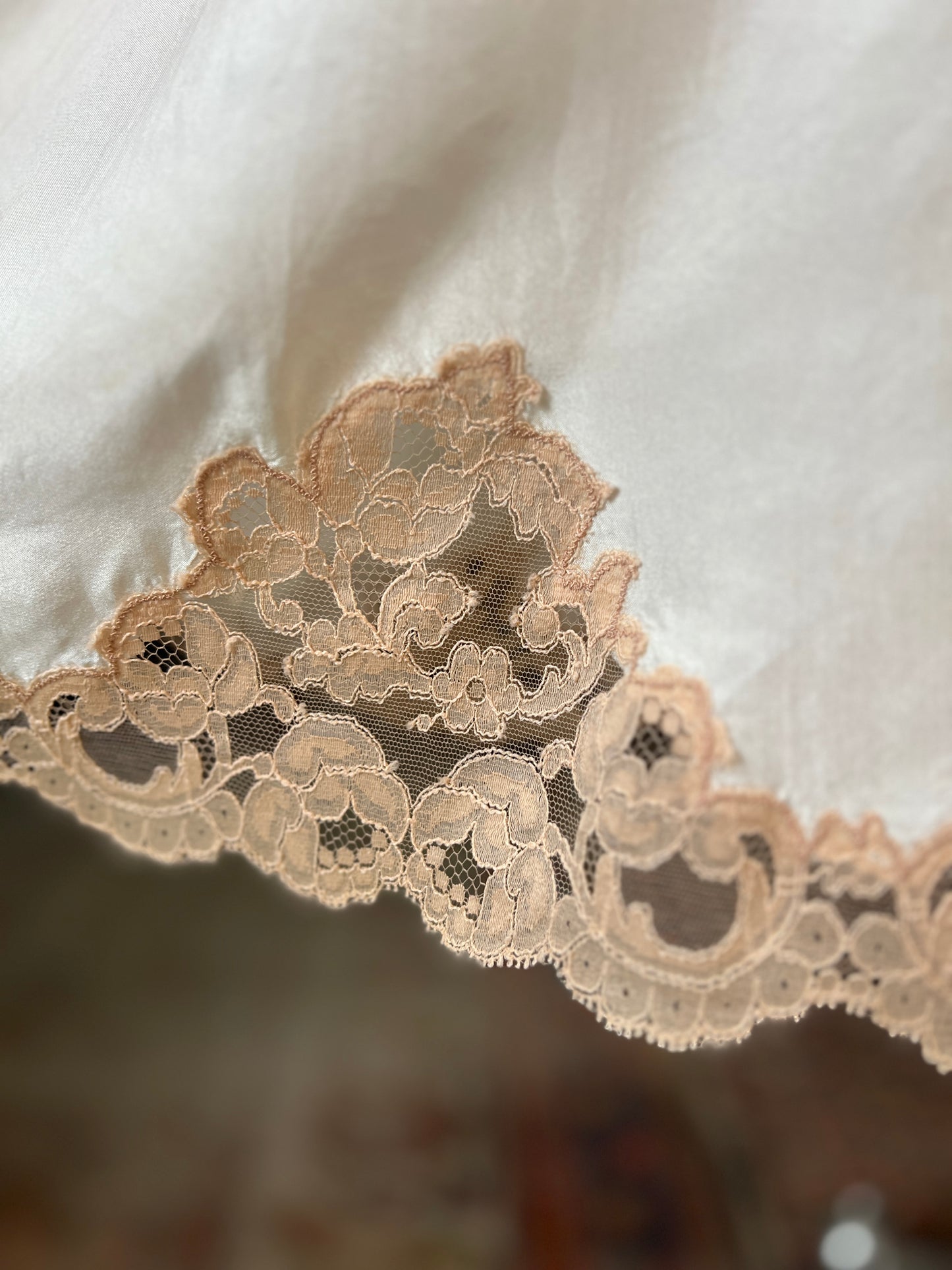 Rare Collectible Vintage 1970’s Silk 8-Panel Janet Reger London Ethereal Maxi Dressing Gown Lace Trim