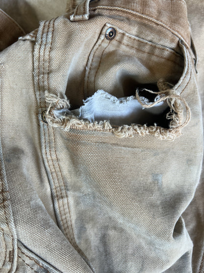 Vintage Heavily Distressed & Thrashed Dickies Canvas Carpenter Pants