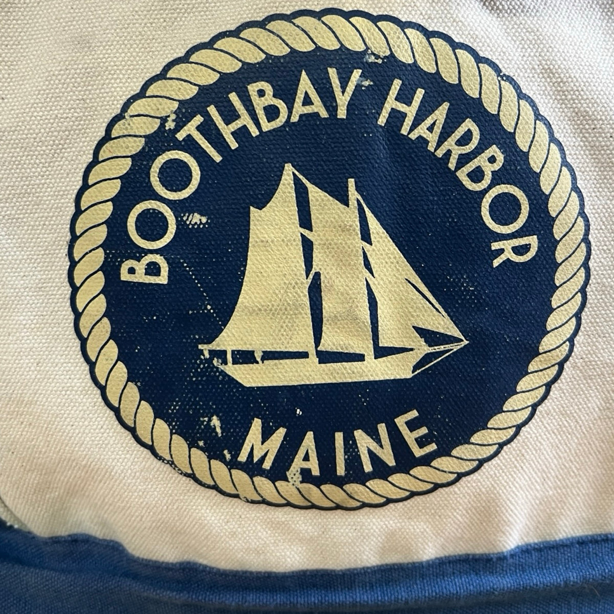 Rare Vintage 1970’s Boothbay Harbor Maine Canvas Garden Tote