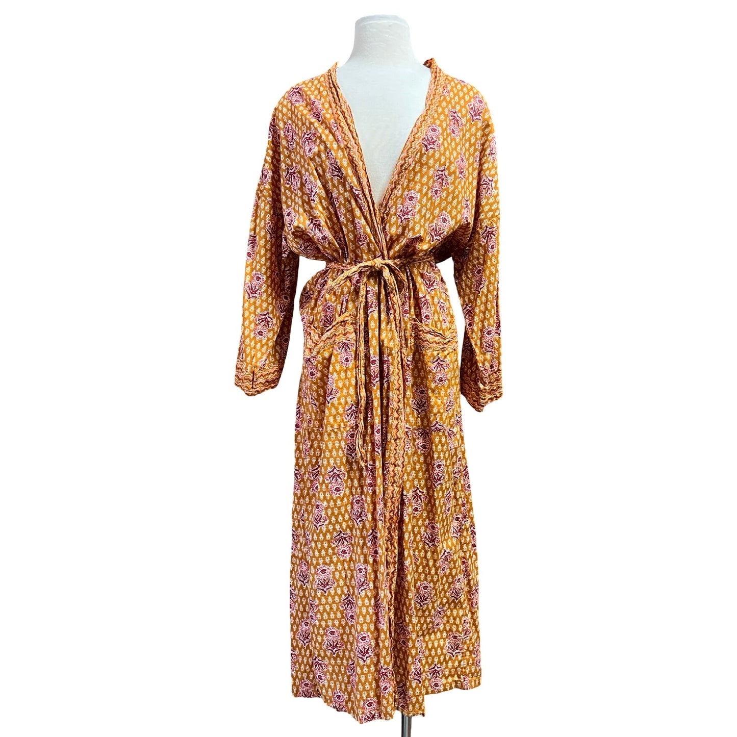 Chan Luu Small Batch Block Print Cotton Alice Robe O/S Never Worn