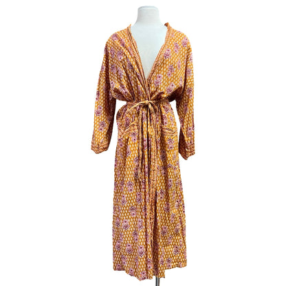 Chan Luu Small Batch Block Print Cotton Alice Robe O/S Never Worn